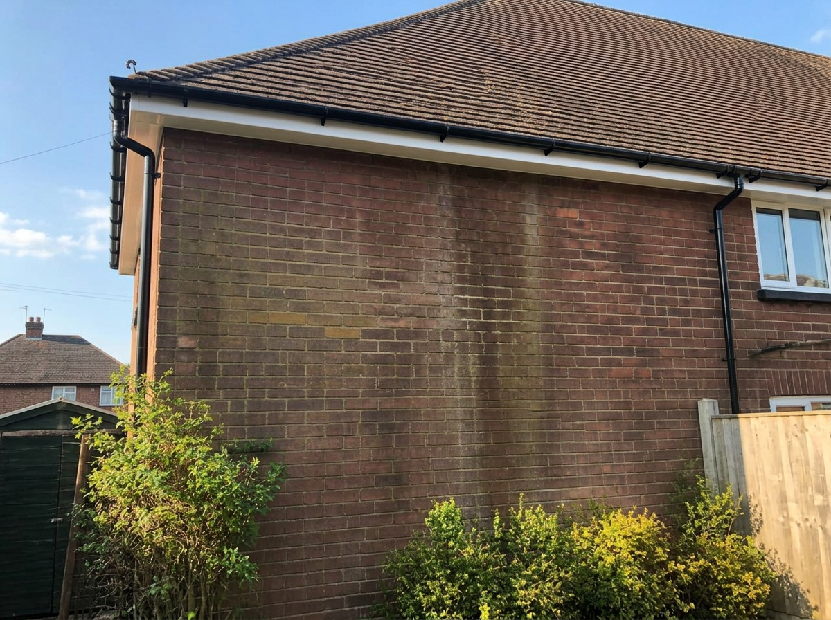 After: new guttering fitted along the roofline of a Richmond property